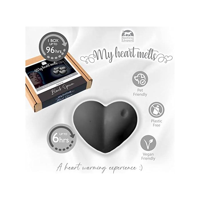 Black Opium Wax Melts: 16 pcs x 5g Heart Shaped Scented Wax Melts Inspired by Black Opium, Vegan & Pet Friendly, Cruelty & Plastic Free, Handmade in UK, Candle Alternative 2