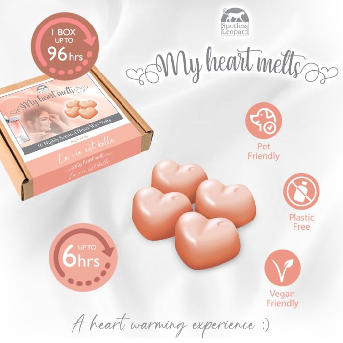 La Vie Est Belle Wax Melts: 16 Heart Shaped Melts in a Presentation Gift Box