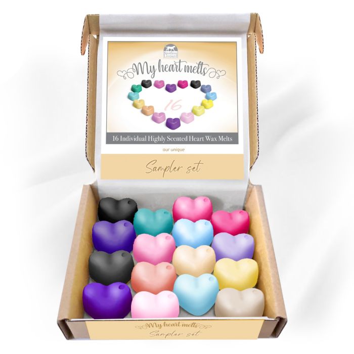 Sampler Pack: Wax Melts Gift Set with 16 Different Scents for You to Try Including 8 Perfume Wax Melts, 2 Fruit Wax Melts, 2 Floral Scents, 4 Clean and Fresh Scents.