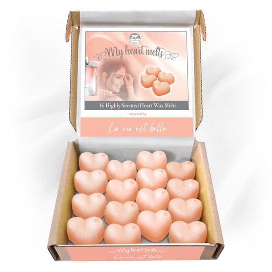 La Vie Est Belle Wax Melts: 16 Heart Shaped Melts in a Presentation Gift Box