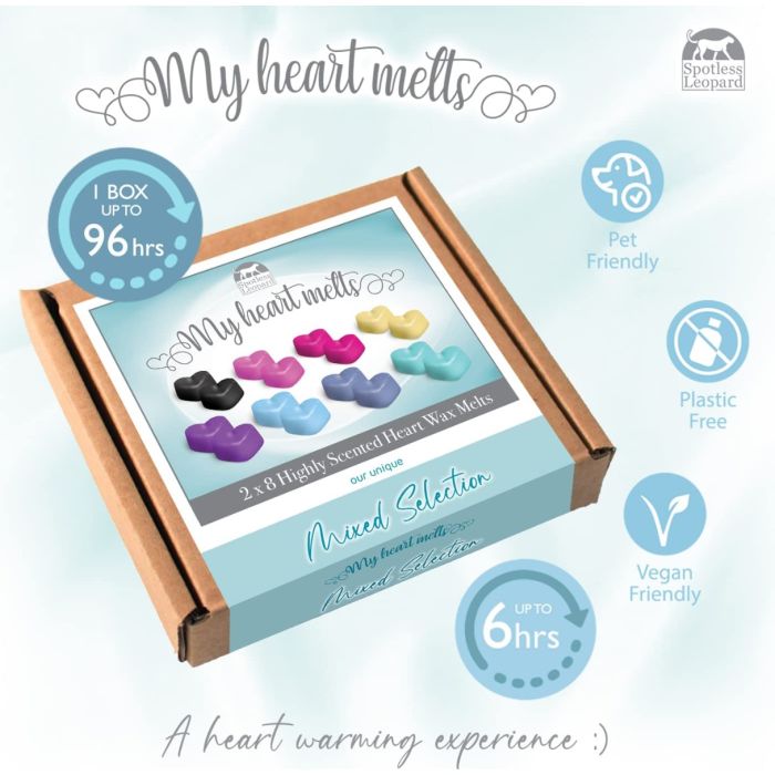 Mixed Perfume Wax Melts: 8 x 2 PCS Heart Shaped High Street Perfume Scented Wax Melts - 2 Each of Alien, Angel, Black Opium, Creed, Lady Million, Madam Coco Sauvage & La Vie Est Belle